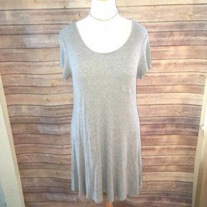 Mossimo Gray Carly Style Ribbed Tee Shirt Dress XL